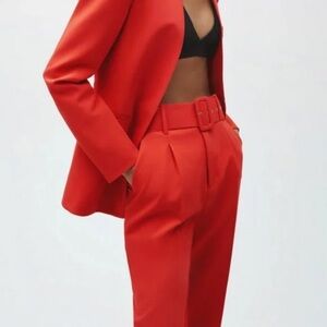 Zara red suit
